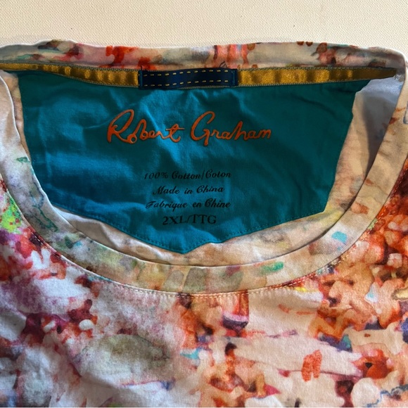 Robert Graham impressionist art graphic T-shirt 2XL XXL abstract AOP tee shirt - Picture 4 of 7